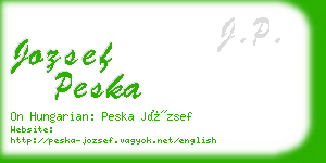 jozsef peska business card